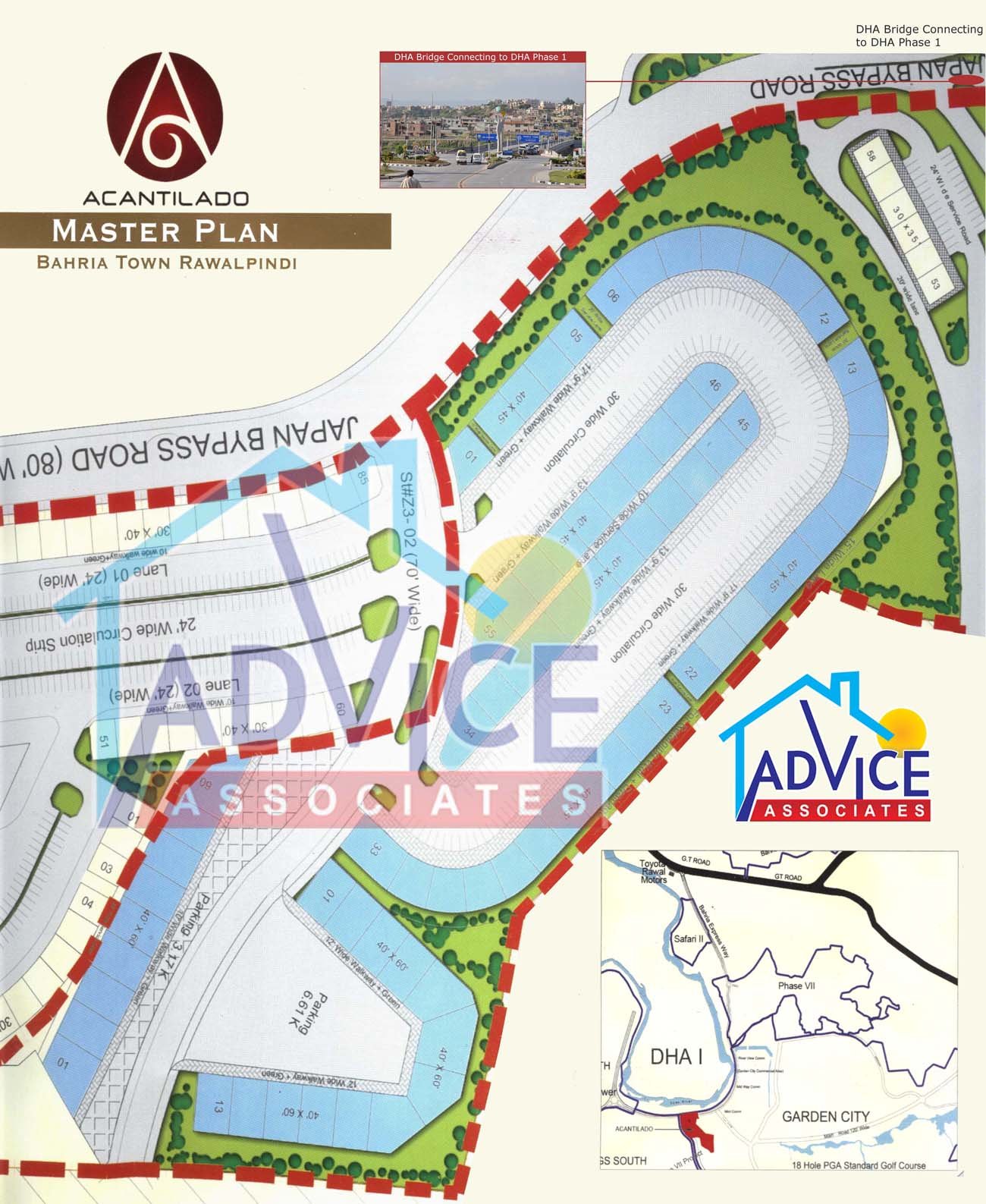 Map acantilado bahria town